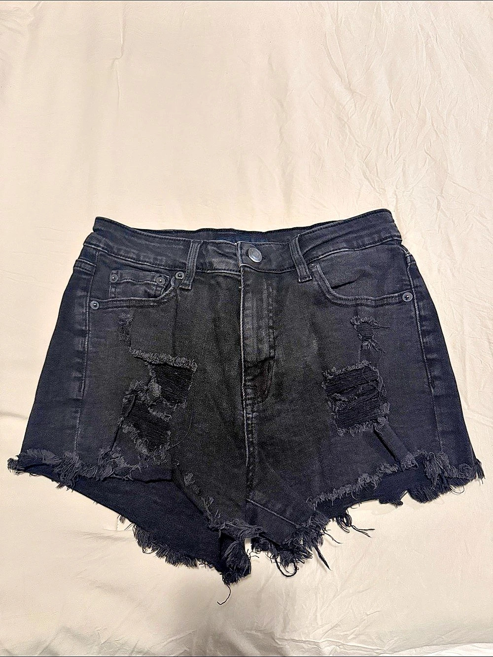 Aéropostale Vintage High Rise Shorty Distressed Jean Shorts Size 6